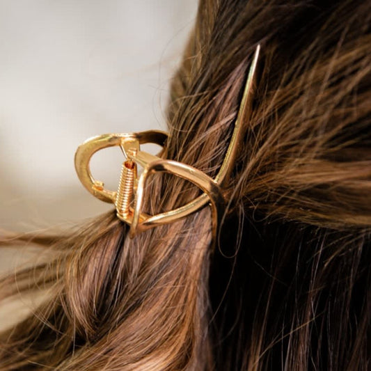 Large Gold Hair Claw Clip