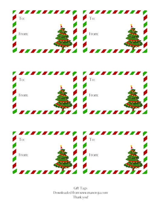 Christmas Gift Tags - Free Digital Download