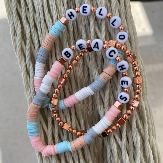 "Hello Beaches" Bracelet Set