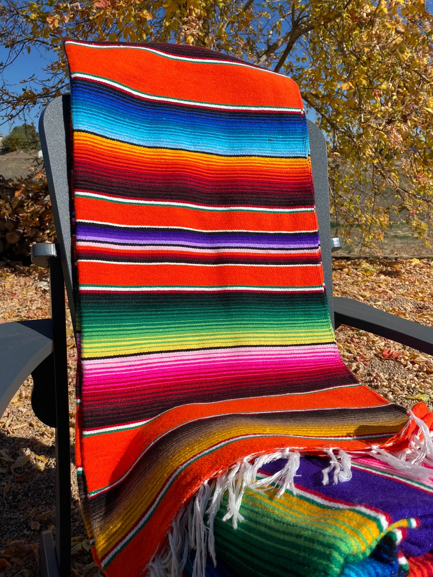 Mexican Serape Blankets - Handmade in Mexico 5'x7'