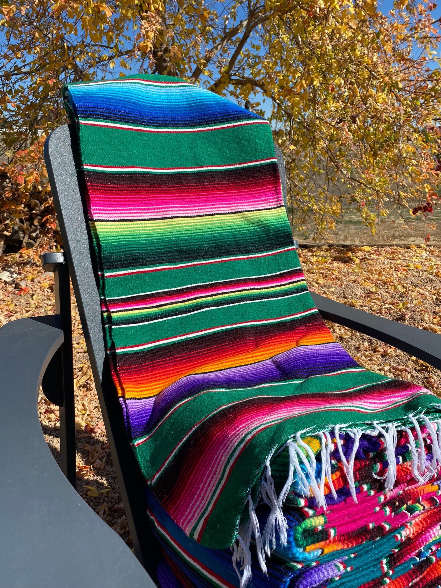 Mexican Serape Blankets - Handmade in Mexico 5'x7'
