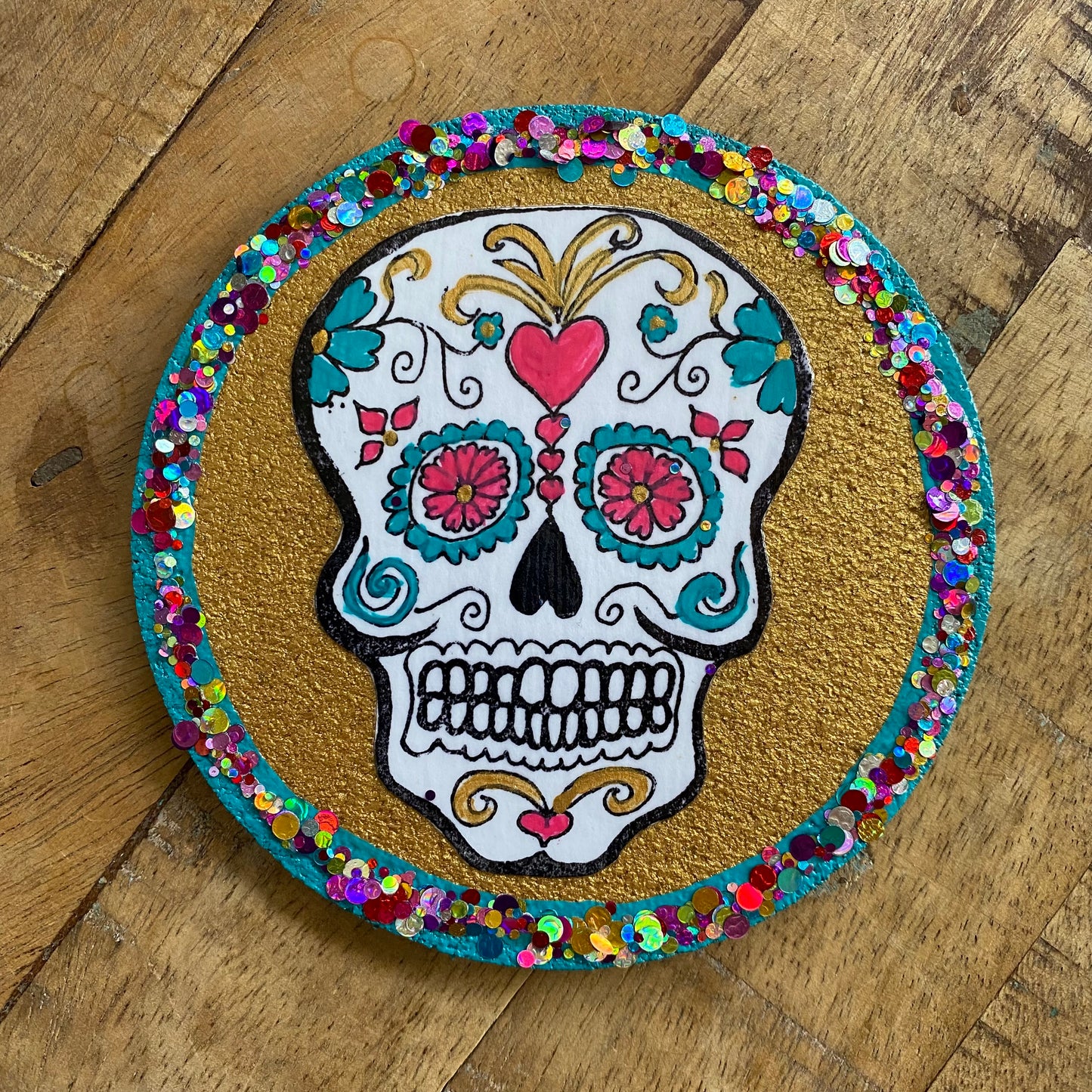 Hand Made Mexican Theme Cork Coasters