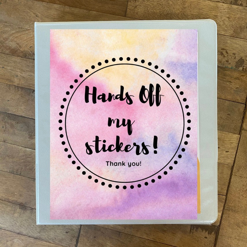 Sticker Storage Organizer Binder